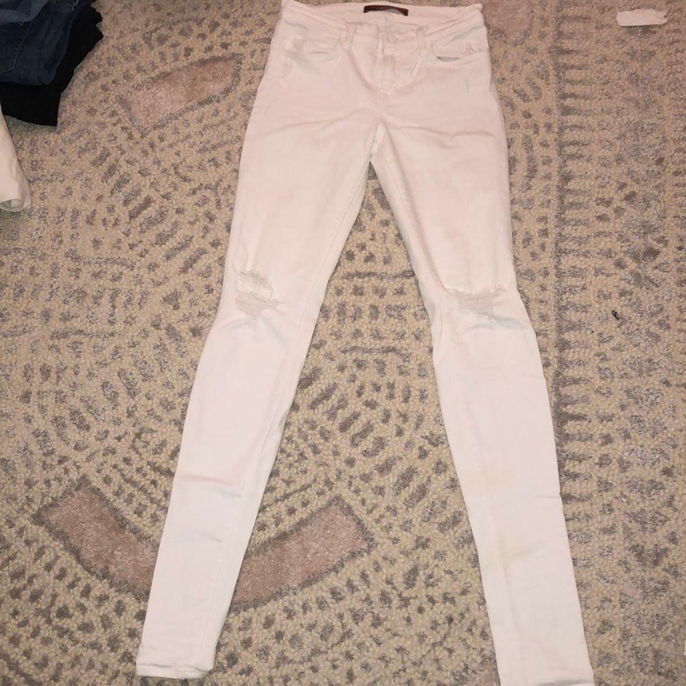 White ripped  skinny jeans